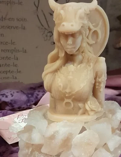 bougie artisanale kitsune, flamme de vie 9