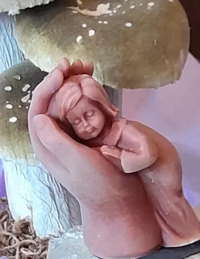 bougie artisanale kitsune, flamme de vie 7