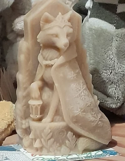 bougie artisanale kitsune, flamme de vie 3